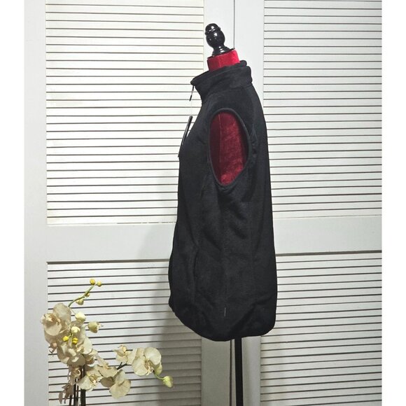 NWT  White Sierra Women's Black Fleece Cozy Zip-Up Lightweight  Vest Sz XL 2882 - Picture 4 of 13